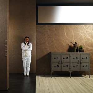 Casamance|Papel pintado fibra natural rayada blanco|Papel Pintado 2