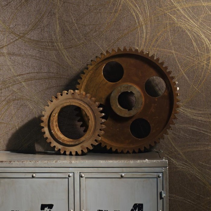 Marburg|Modern wallpaper in brown and gold|Wallpaper