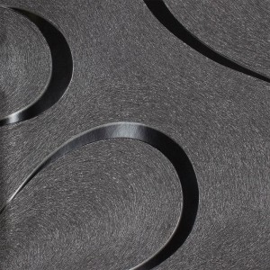Papeldecor|Papier peint effet 3D béton gris avec ornements dorés|Papier Peint