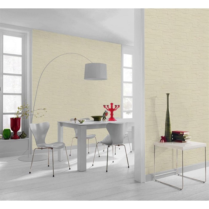 Rasch|Papel pintado piedra pizarra blanca estilo natural|Factory IV