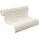 Rasch|Papier peint pierre ardoise blanche style naturel|Factory IV