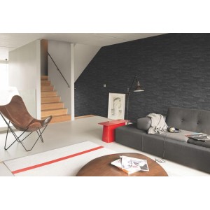 Papeldecor|Papier Peint pierre gris foncé naturel|Imitation Pierre 2