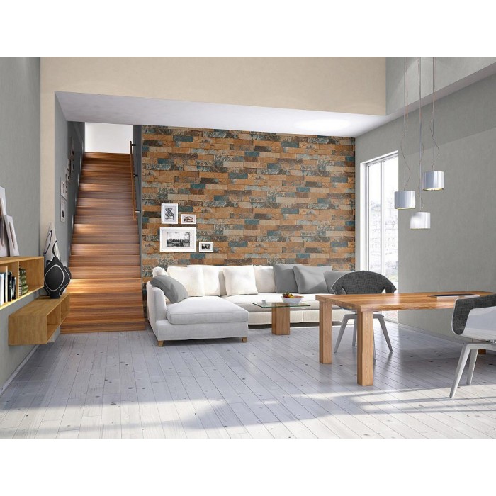 Rasch|Papier peint pierre effet rouille style industriel|Factory IV