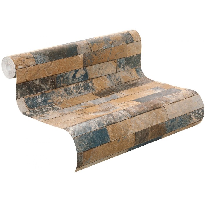 Rasch|Papier peint pierre effet rouille style industriel|Factory IV