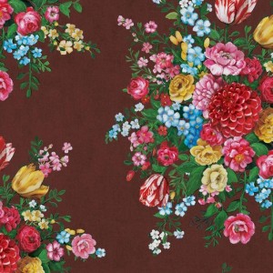 Casamance|Papier peint fleurs superposées violet|Papier Peint