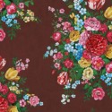Pip Studio|Papier peint fleurs des champs sur fond bordeaux|Papier Peint
