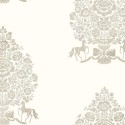 Pip Studio|Papier peint blanc avec ornements floraux dorés|Damas