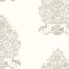 Pip Studio|Weiße Tapete mit goldenen Blumenornamenten|Damast