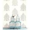 Pip Studio|Papier peint blanc avec ornements floraux dorés|Damas