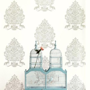 Pip Studio|Beige Damasttapete mit goldenen Ornamentmotiven|Damast 2