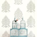 Pip Studio|Papier peint blanc avec ornements floraux dorés|Damas
