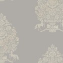 Pip Studio|Papel pintado damasco beige con motivos ornamentales dorados|Damasco