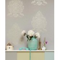 Pip Studio|Papier peint damas beige avec ornements dorés|Damas