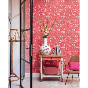 As Creation|Wallpaper floral with red roses and tulips|Vintage Flowers 2