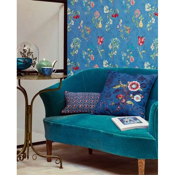 Pip Studio|Papel pintado romántico con motivos frutales y rústicos|Papel Pintado