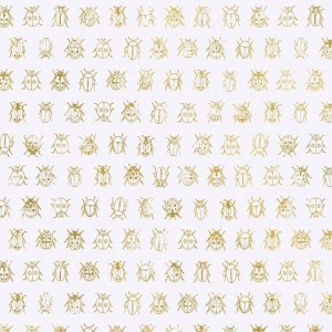 Pip Studio|Modern wallpaper with metallic gold insects on taupe background|Minimalist