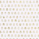 Pip Studio|Papier peint blanc avec scarabées dorés métallisés|Minimaliste