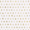 Pip Studio|Papier peint blanc avec scarabées dorés métallisés|Minimaliste