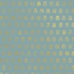 Pip Studio|Modern wallpaper with metallic gold insects on taupe background|Minimalist