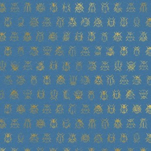 Pip Studio|Modern wallpaper with metallic gold insects on taupe background|Minimalist 2
