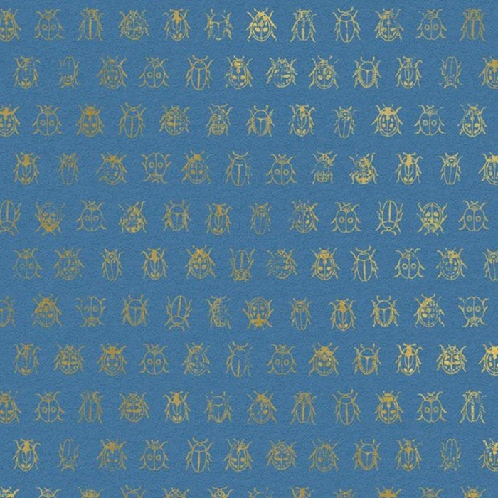 Pip Studio|Contemporary wallpaper with metallic gold beetles|Wallpaper