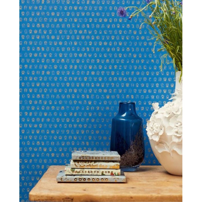 Pip Studio|Papier peint contemporain avec scarabées dorés métallisés|Papier Peint