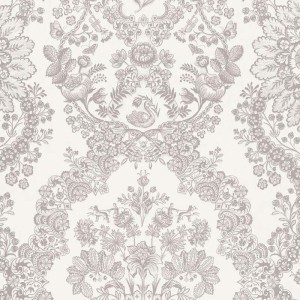 Marburg|Papier Peint floral style damas beige et gris|Damas