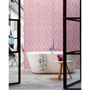 Grandeco|Damask floral mole color wallpaper|Damask 2