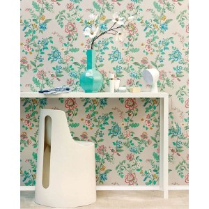 As Creation|Papier peint style tropical plantes bambou doré brillant|Papier Peint 2