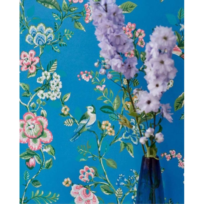 Pip Studio|Papier peint floral romantique bleu|Romantique