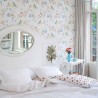 Pip Studio|Papel pintado flores y pájaros con fondo blanco|Papel Pintado