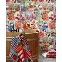 Pip Studio|Wall mural romantic collage, flowers and birds|Wallmurals