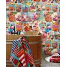 Pip Studio|Wall mural romantic collage, flowers and birds|Wallmurals