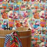 Pip Studio|Wall mural romantic collage, flowers and birds|Wallmurals