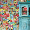 Pip Studio|Wall mural vintage with collage-style images|Wallmurals