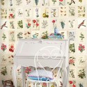 Pip Studio|Papier peint panoramique nostalgique fleurs et oiseaux vintage|Panoramiques