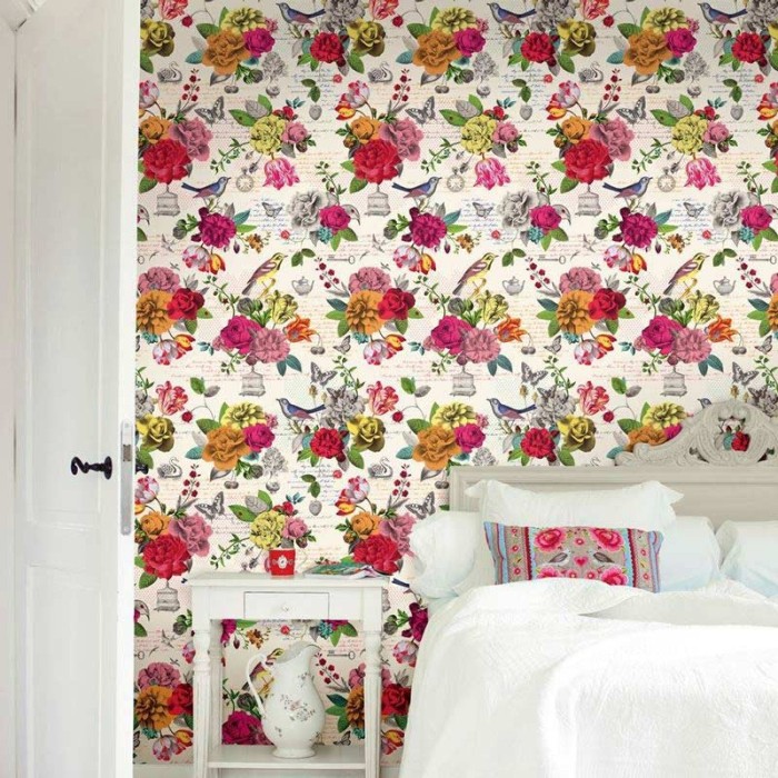 Mural pared romántico, flores y pájaros vintage - Pip Studio Pip Studio 3 341092