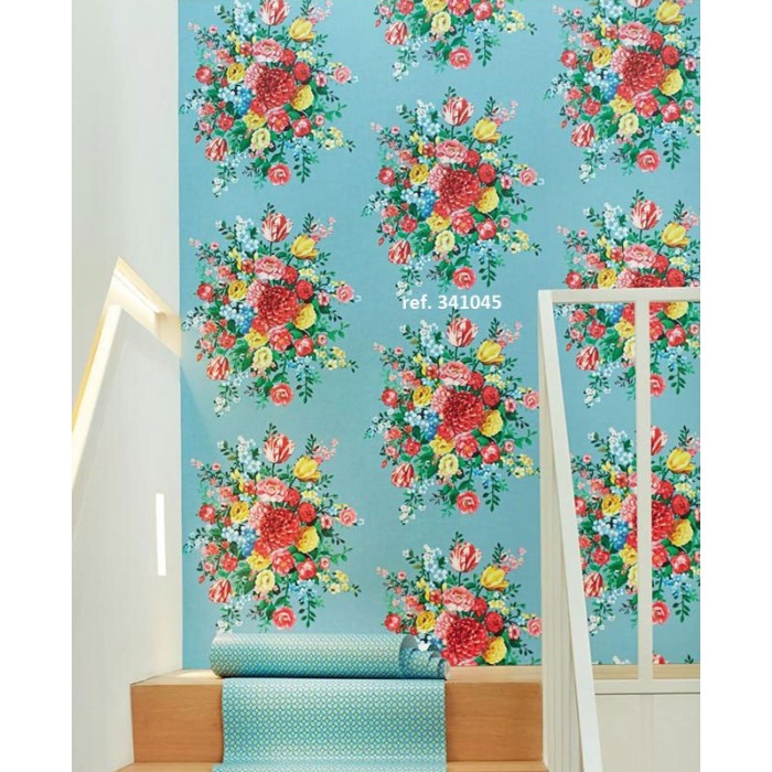 Pip Studio|Country flower bouquet wallpaper with white background|Wallpaper