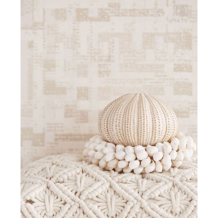 Eijffinger|Ethnic wallpaper in shiny cream white|Ethnic