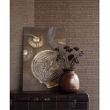 Eijffinger|Ethnic wallpaper with African woven textiles in shiny reliefs|Raffia Imitation