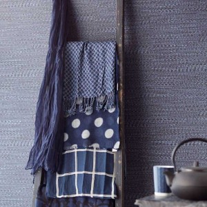 Eijffinger|Ethnic wallpaper imitating handcrafted ethnic fabrics with shine|Raffia Imitation