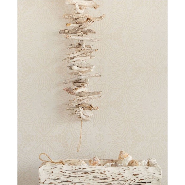 Eijffinger|Papier peint ethnique blanc détails métallisés|Papier Peint