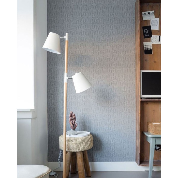 Eijffinger|Papier peint moderne gris argent et blanc en relief|Papier Peint