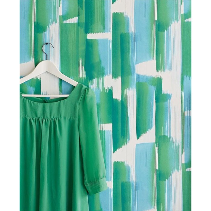 Eijffinger|Modern wallpaper with abstract green stripes|Abstract