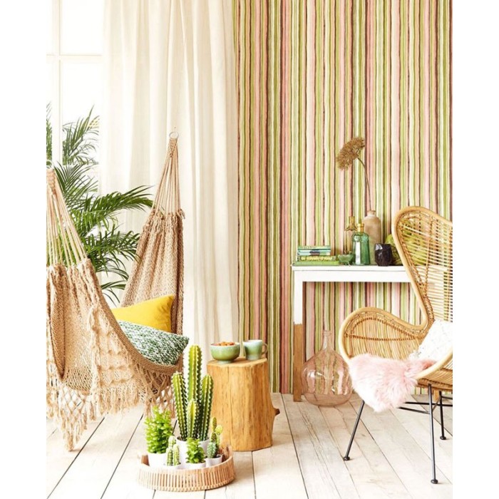 Eijffinger|Papel pintado rayas multicolor tonos pastel|Rayas