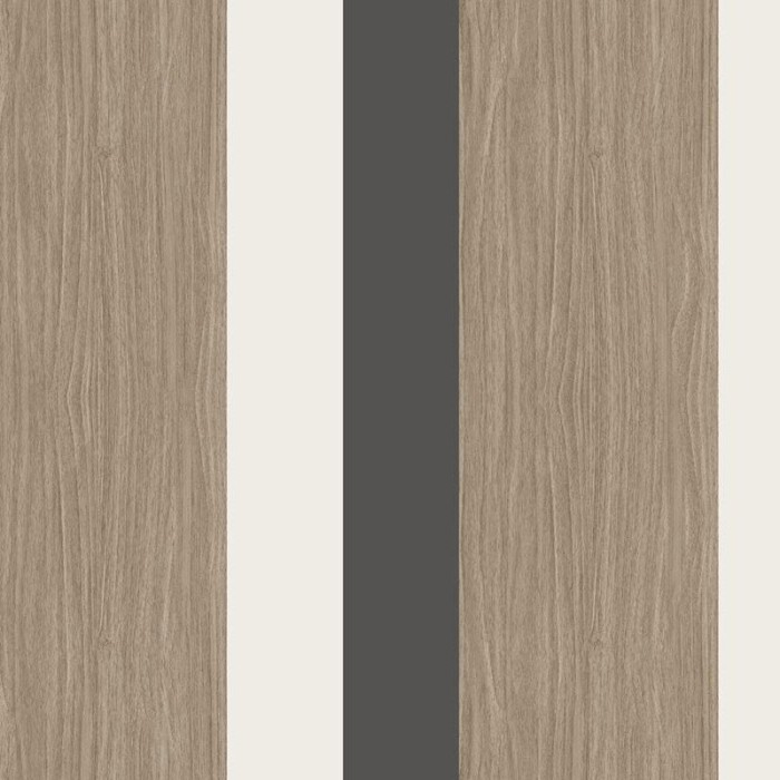 Papel pintado efecto madera rayas negras blancas - Eijffinger Stripes+ 377033