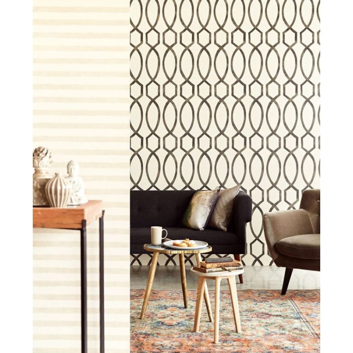 Eijffinger|Retro Tapete schwarz weiß zeitgenössisch|Tapeten