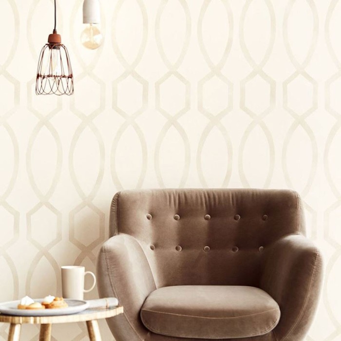 Eijffinger|Papier peint géométrique rétro blanc et beige|Papier Peint
