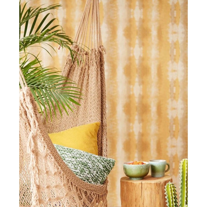 Eijffinger|Papel pintado rayas amarillas vintage|Abstracto