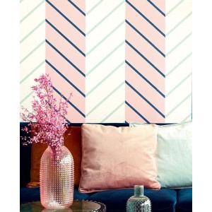 Cristiana Masi|Wallpaper wide pink stripes|Stripes 2